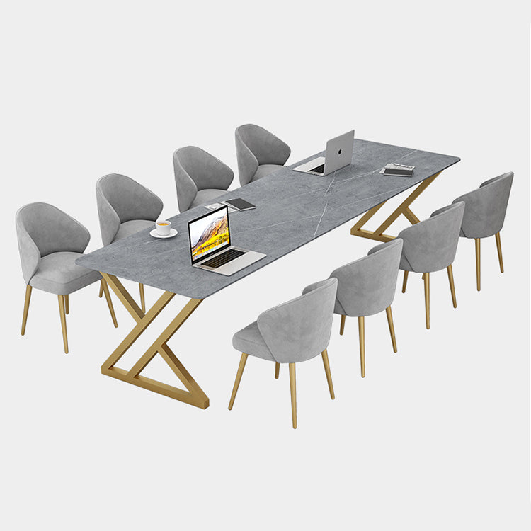 Mesa de comedor rectangular mesa de cena de piedra industrial mesa de cocina para interiores