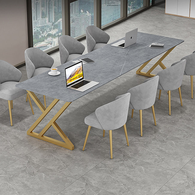 Mesa de comedor rectangular mesa de cena de piedra industrial mesa de cocina para interiores