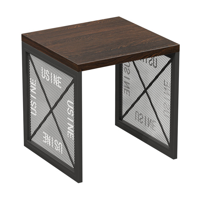 Industrial Style Dining Room Table Black Double Pedestal Table for Home Kitchen Dinner
