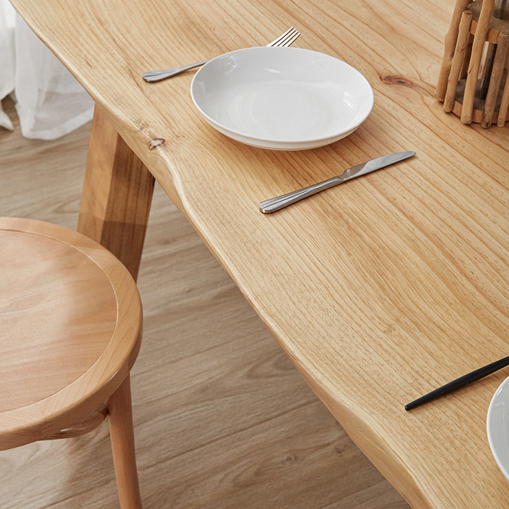 Tavolo da pranzo kaki standard glam tavolo da pranzo a forma di rettangolo in legno massiccio per cucina
