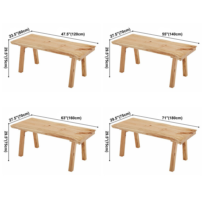 Tavolo da pranzo kaki standard glam tavolo da pranzo a forma di rettangolo in legno massiccio per cucina
