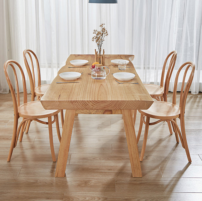 Tavolo da pranzo kaki standard glam tavolo da pranzo a forma di rettangolo in legno massiccio per cucina