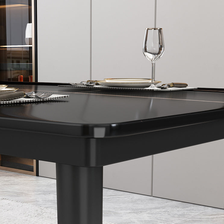 Industrial Style Home Sintered Stone Dining Table Rectangle Shape Table with 4 Legs Base