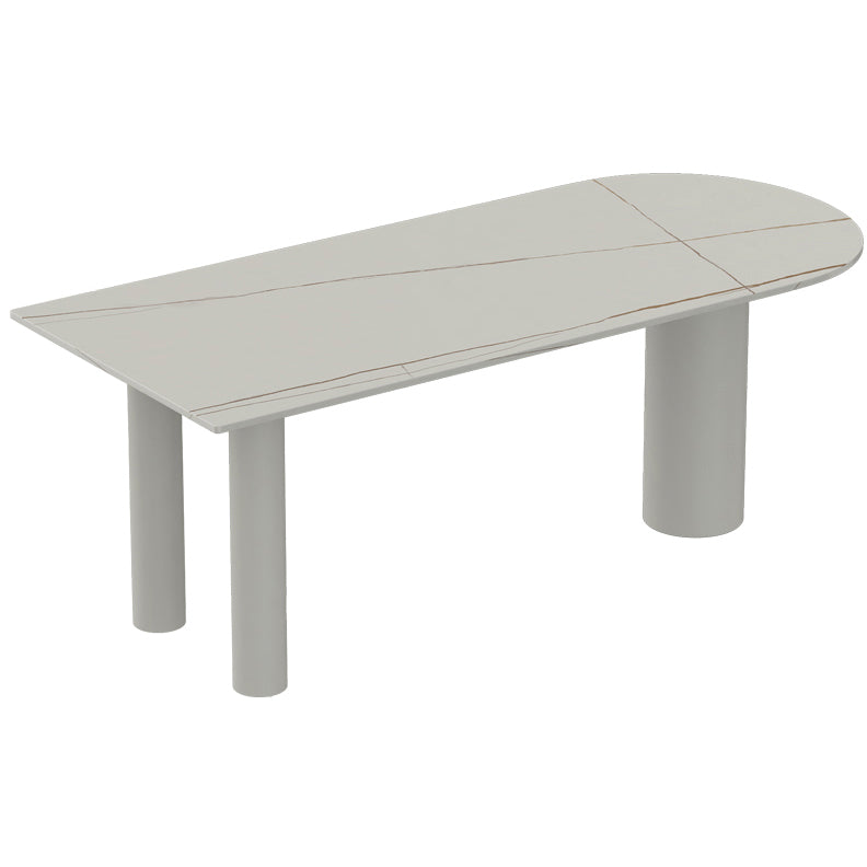 Metal Contemporary Free Form Table Sintered Stone Dining Table for Home