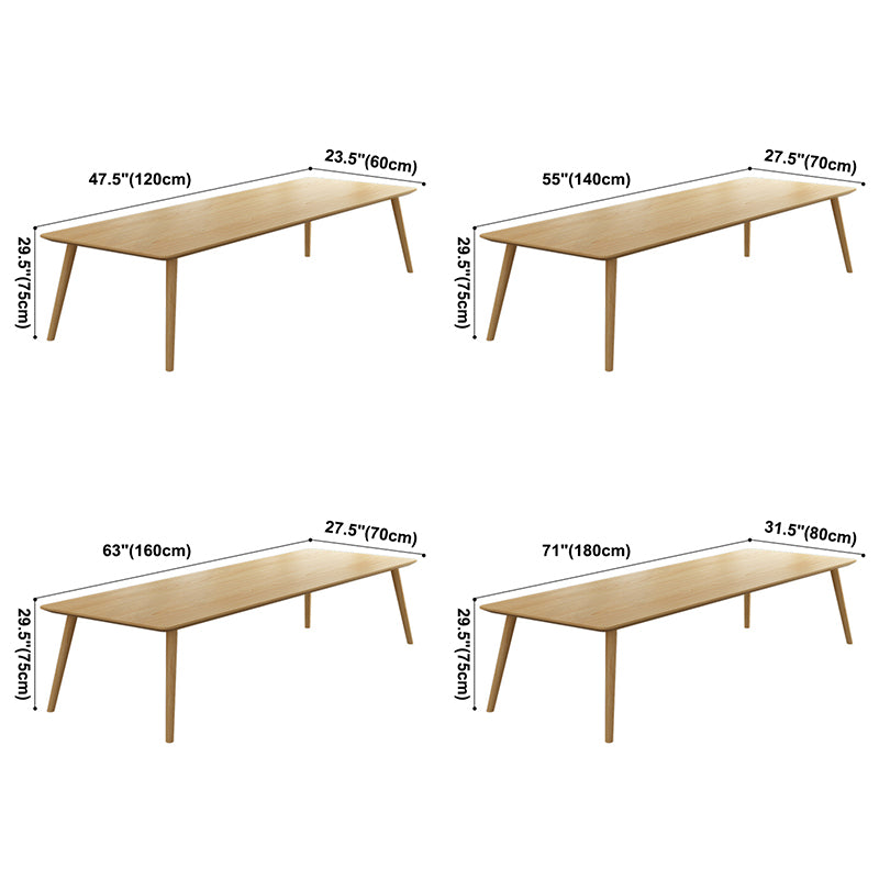 Glam Khaki Solid Wood Dining Table Standard Rectangle Shape Dining Table for Kitchen