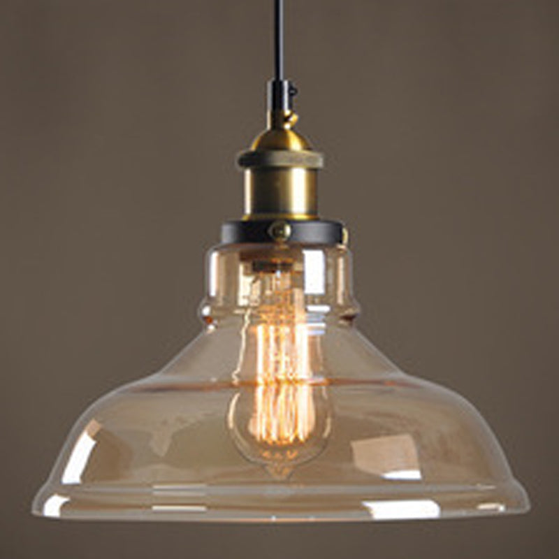 1-Licht-Metall-Top-hängende hängende hängende leichte, klare Glasindustrie-Leuchten
