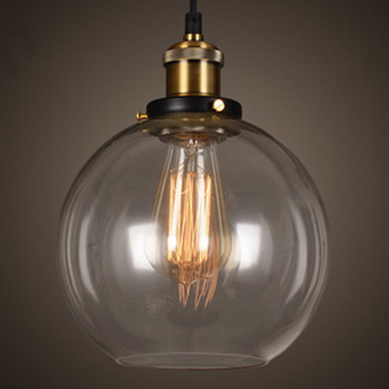 1-Licht-Metall-Top-hängende hängende hängende leichte, klare Glasindustrie-Leuchten
