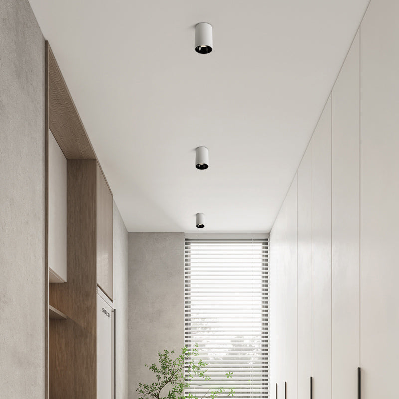 Cylinder Flush Mount Ceiling Light Fixture Modern Metal Flush Mount Lighting