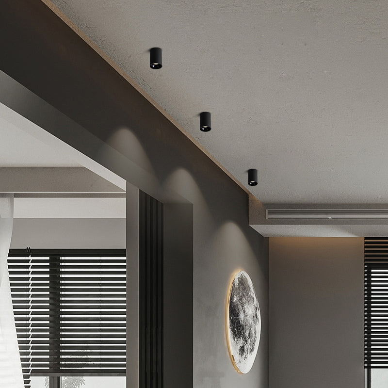 Cylinder Flush Mount Ceiling Light Fixture Modern Metal Flush Mount Lighting