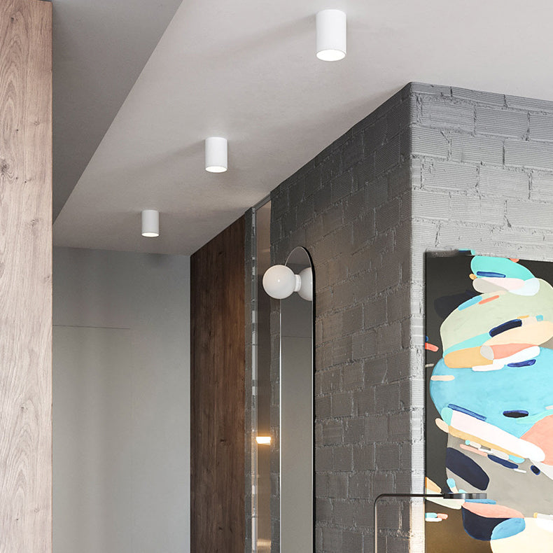 Cylinder Flush Mount Ceiling Light Fixture Modern Metal Flush Mount Lighting