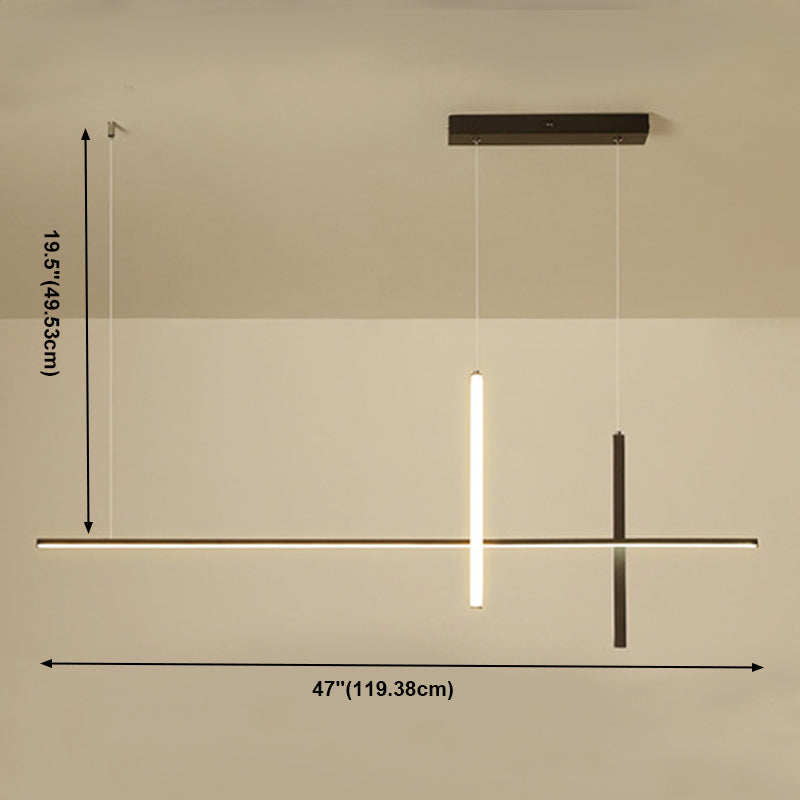 Minimalism Contemporary Style Island Pendants Metal LED Island Chandelier Light for Dining Room