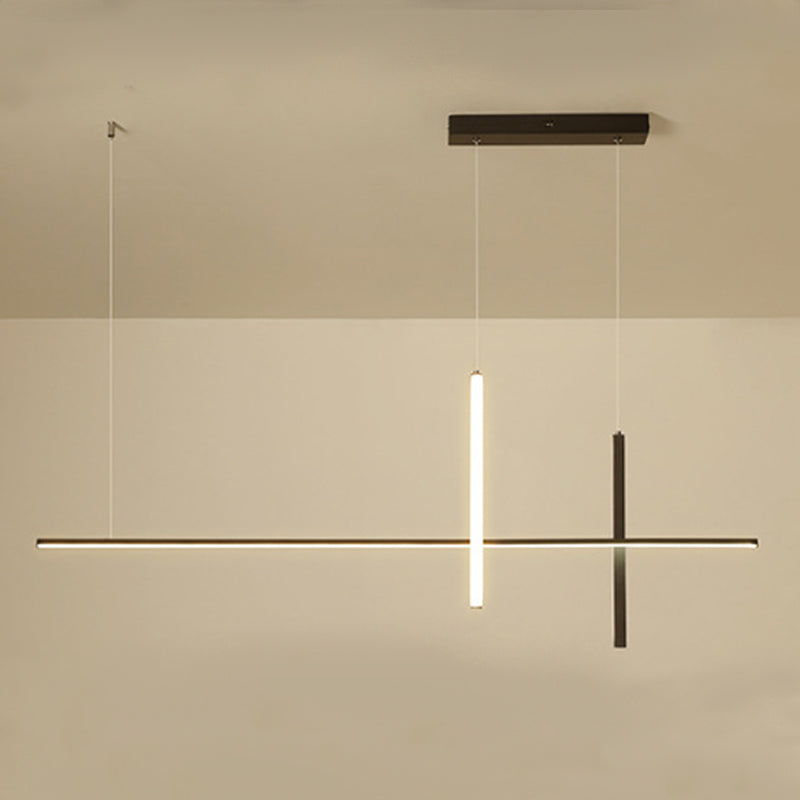 Minimalism Contemporary Style Island Pendants Metal LED Island Chandelier Light for Dining Room