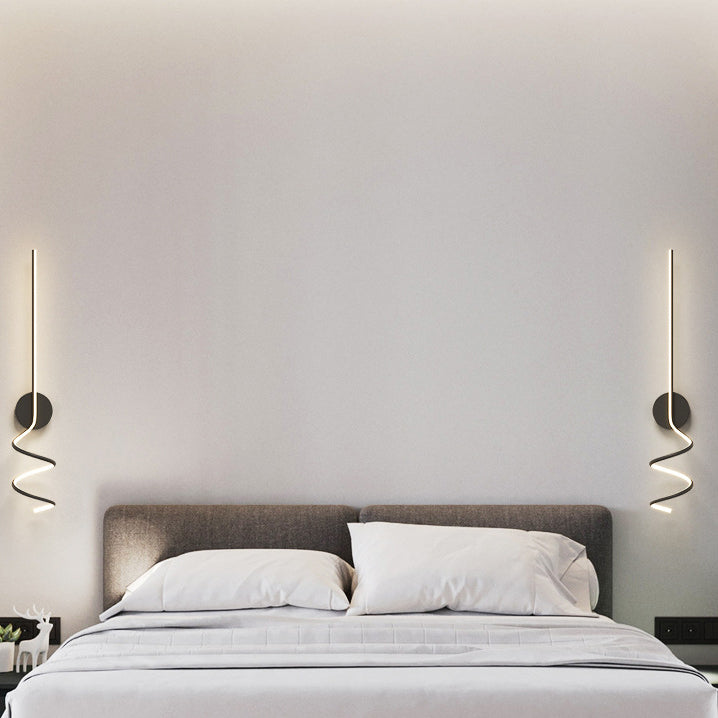 Moderno conciso conciso a parete a parete in alluminio sconde a parete lineare con ombra silicone