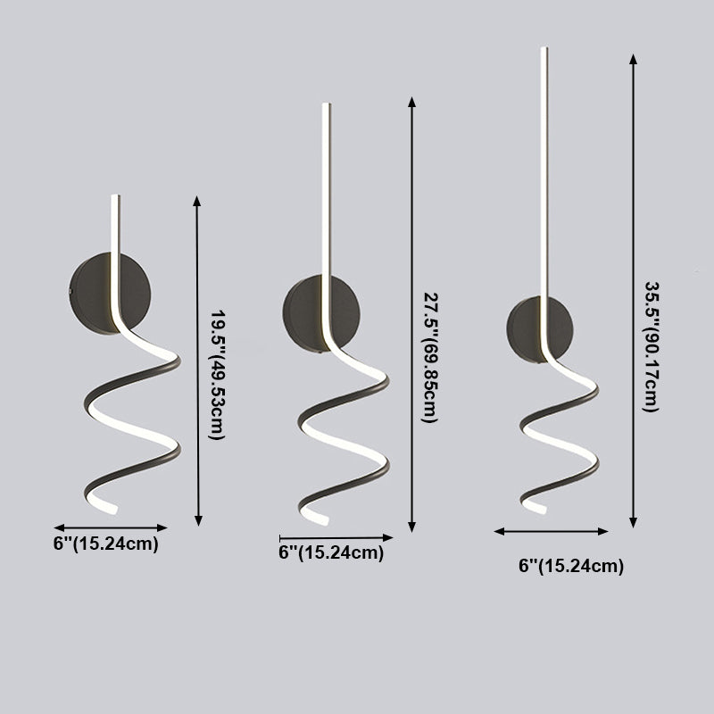 Moderno conciso conciso a parete a parete in alluminio sconde a parete lineare con ombra silicone