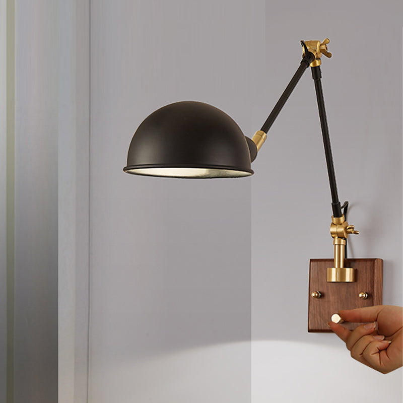 Éclair mural à bras rond à teinte