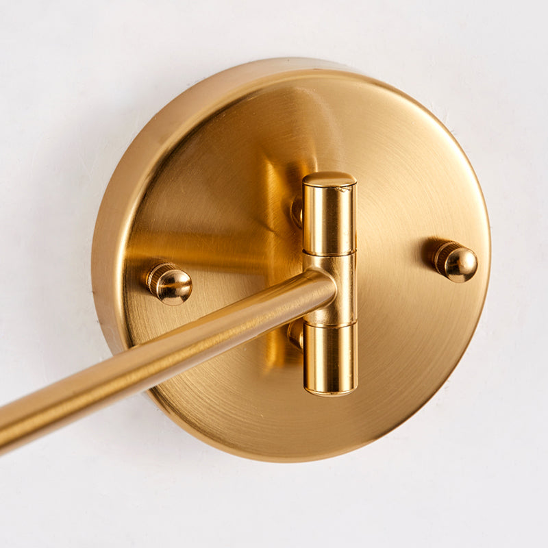 Half Cylinder Shade Swing Arm Wall Lighting Modern Style Metal 1 Light Sconce Lamp