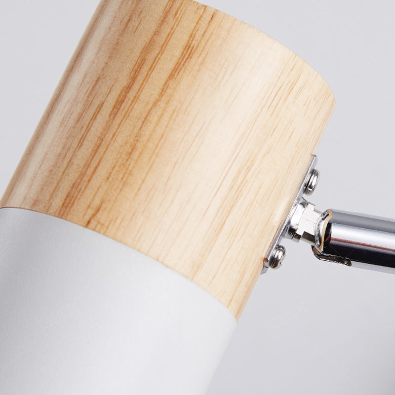 Modern Style Half Cylinder Shade Swing Arm Wall Lighting Metal 1 Light Sconce Lamp