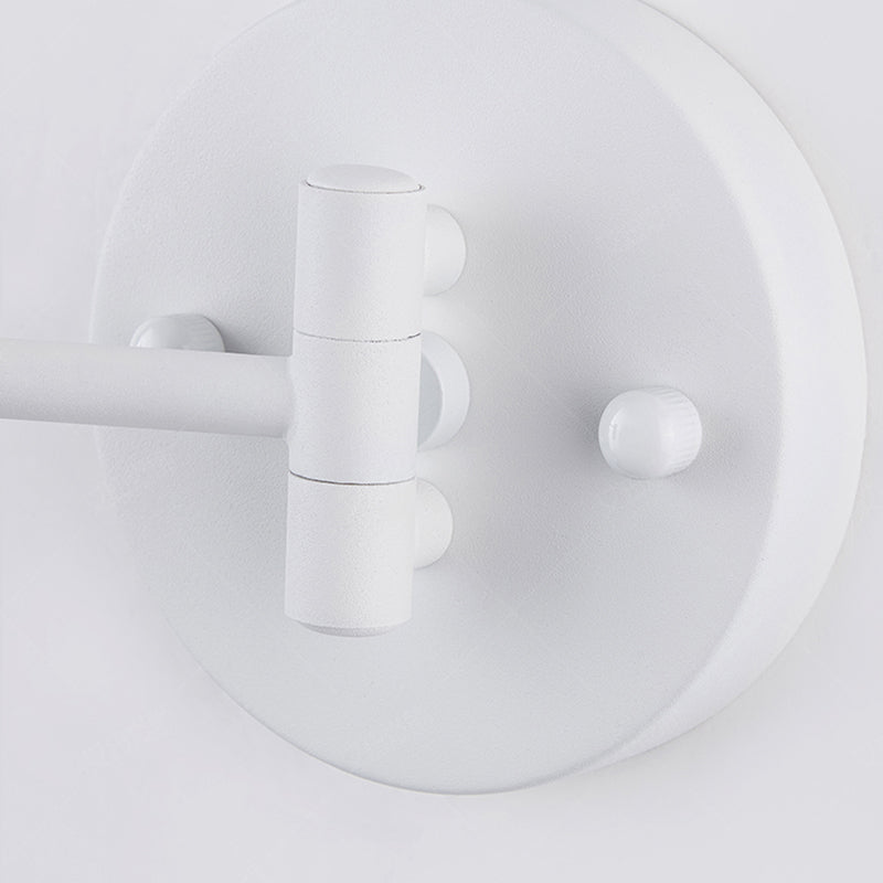 Modern Style Half Cylinder Shade Swing Arm Wall Lighting Metal 1 Light Sconce Lamp