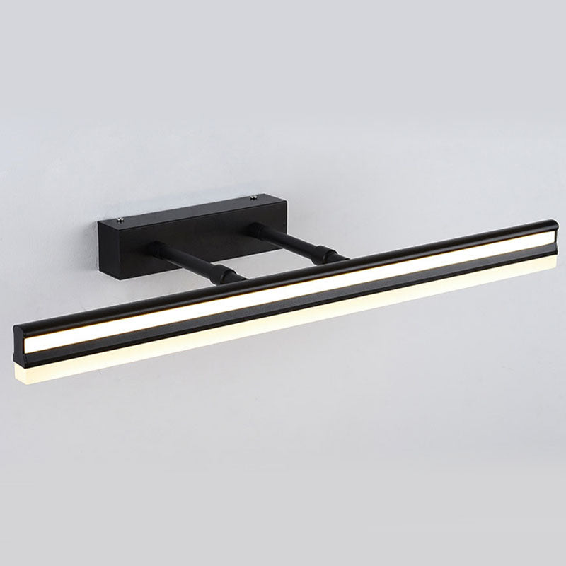 Modern Style Linear Shade Wall Lighting Metal 1 Light Mirror Sconce Lamp
