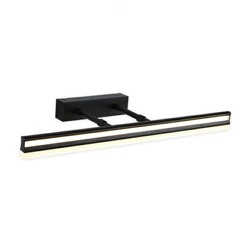 Modern Style Linear Shade Wall Lighting Metal 1 Light Mirror Sconce Lamp