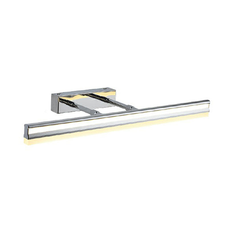 Modern Style Linear Shade Wall Lighting Metal 1 Light Mirror Sconce Lamp