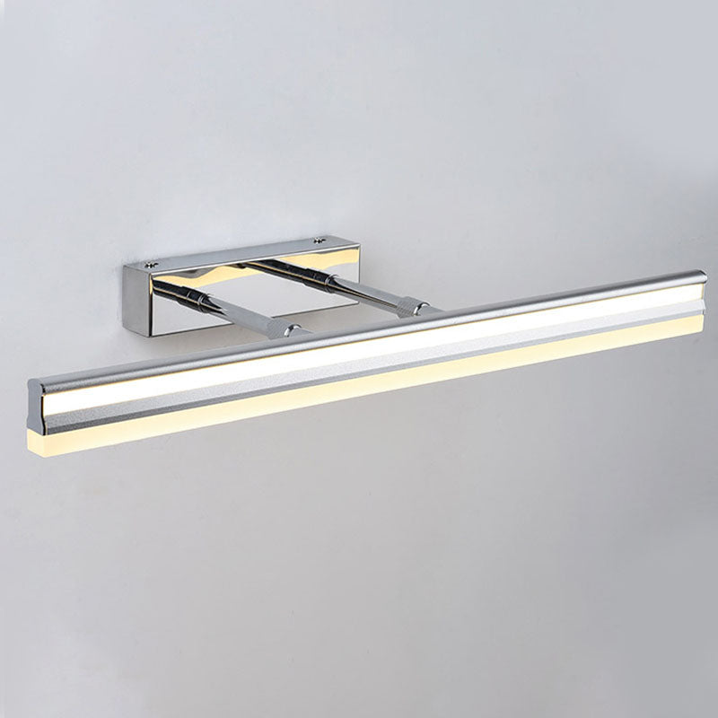 Modern Style Linear Shade Wall Lighting Metal 1 Light Mirror Sconce Lamp
