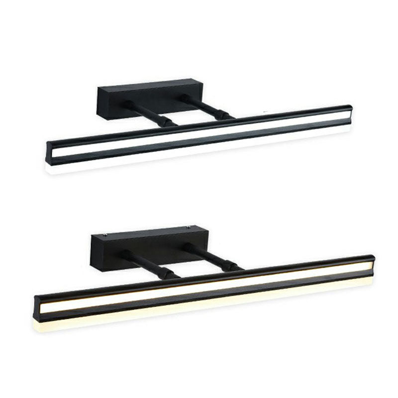 Modern Style Linear Shade Wall Lighting Metal 1 Light Mirror Sconce Lamp