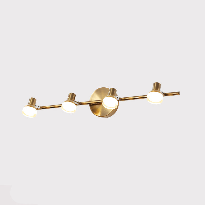 Mid Century Cone Sconce Light Fixtures Metal Wall Light Sconce with Acrylic Shade