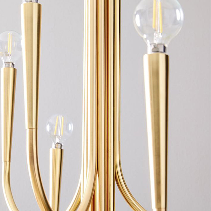 Metaal gebogen armen ophanging hanglamp moderne stijl multi -lichten hangende lamparmaturen