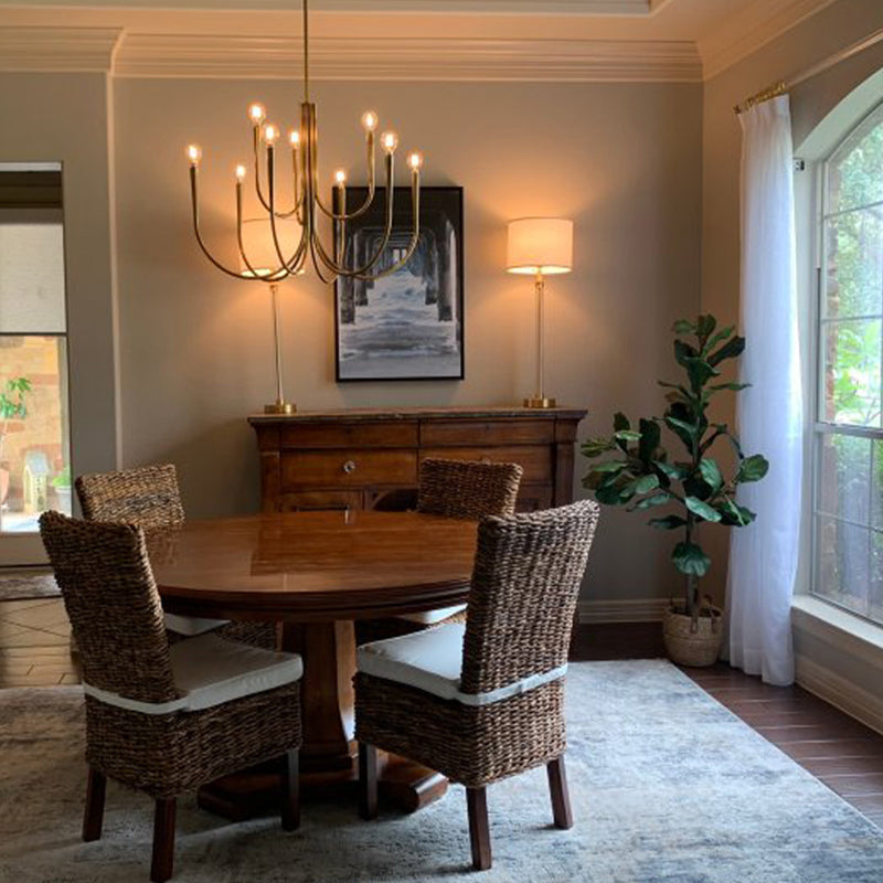 Metaal gebogen armen ophanging hanglamp moderne stijl multi -lichten hangende lamparmaturen