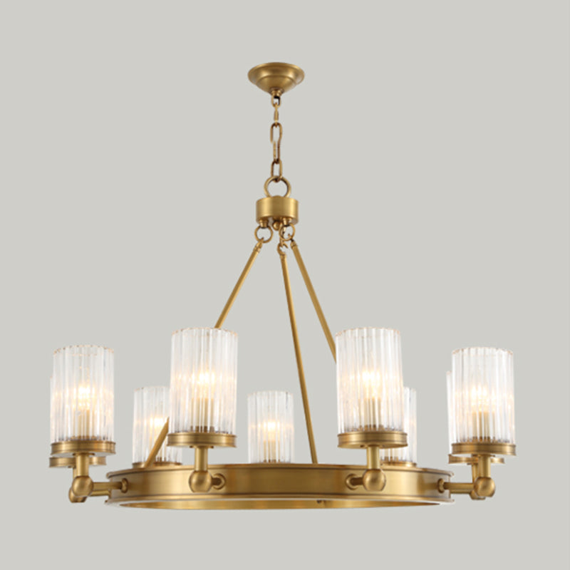 9-lights helder glas kroonluchter hanglamp moderne stijl cirkelvormige hanglampverlichting armaturen