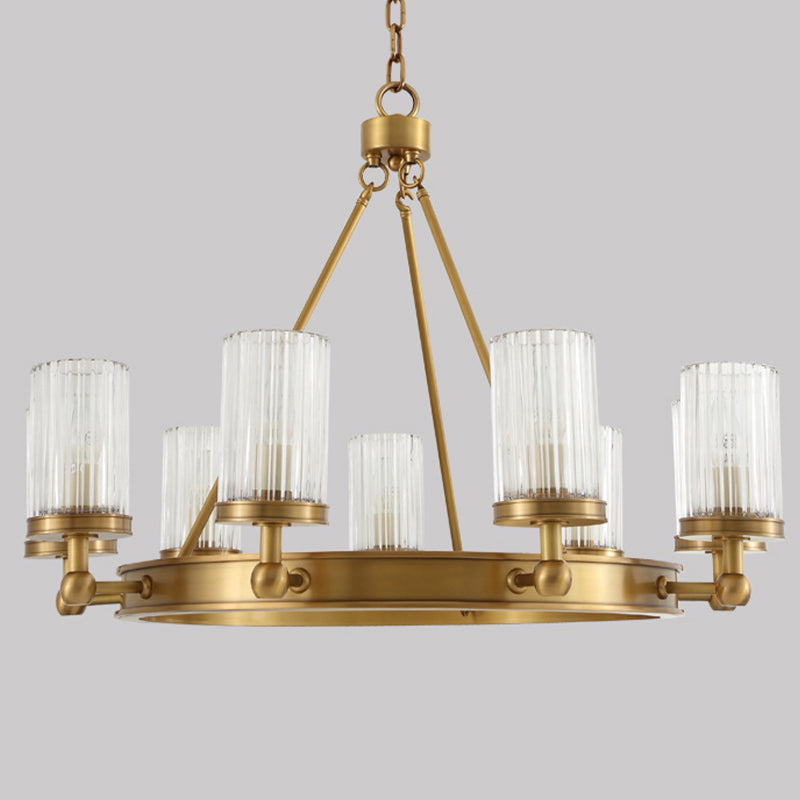 9-lights helder glas kroonluchter hanglamp moderne stijl cirkelvormige hanglampverlichting armaturen