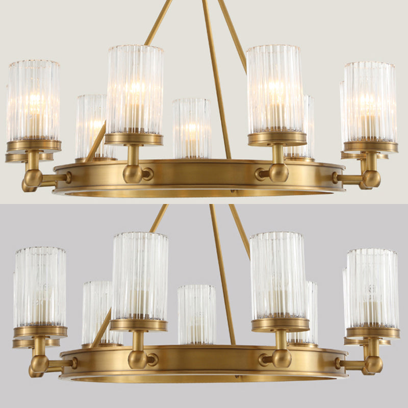 9-lights helder glas kroonluchter hanglamp moderne stijl cirkelvormige hanglampverlichting armaturen