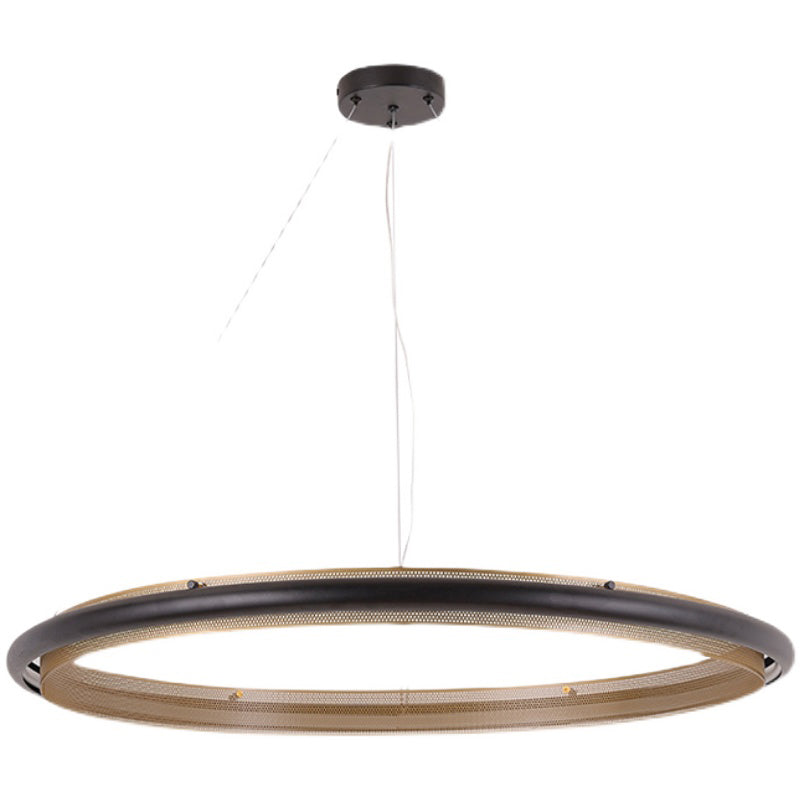 1-Light Ring Hanging Ceiling Light Metal Modern Style Chandelier Lighting Fixtures