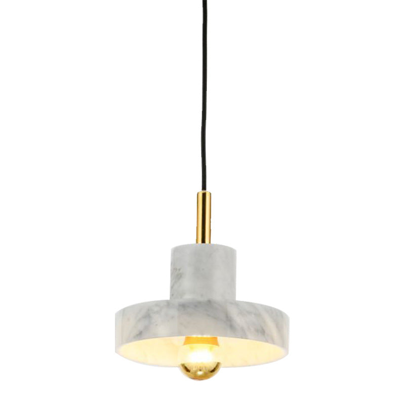 Noordse cilinderschaduw hanglamp, minimalistisch marmer met messing bovenste hangend licht voor woonkamer