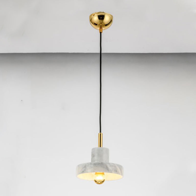 Noordse cilinderschaduw hanglamp, minimalistisch marmer met messing bovenste hangend licht voor woonkamer