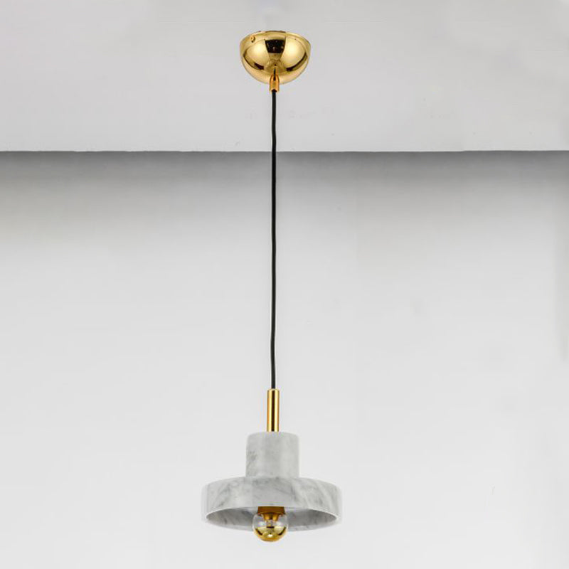 Noordse cilinderschaduw hanglamp, minimalistisch marmer met messing bovenste hangend licht voor woonkamer