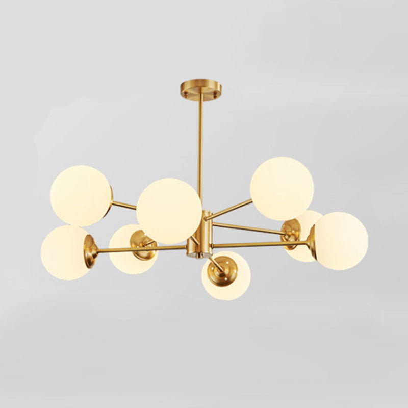 Moderne stijl wit glas kroonluchter verlichting multi -lights bol plafond hanglamp