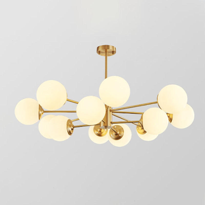 Moderne stijl wit glas kroonluchter verlichting multi -lights bol plafond hanglamp