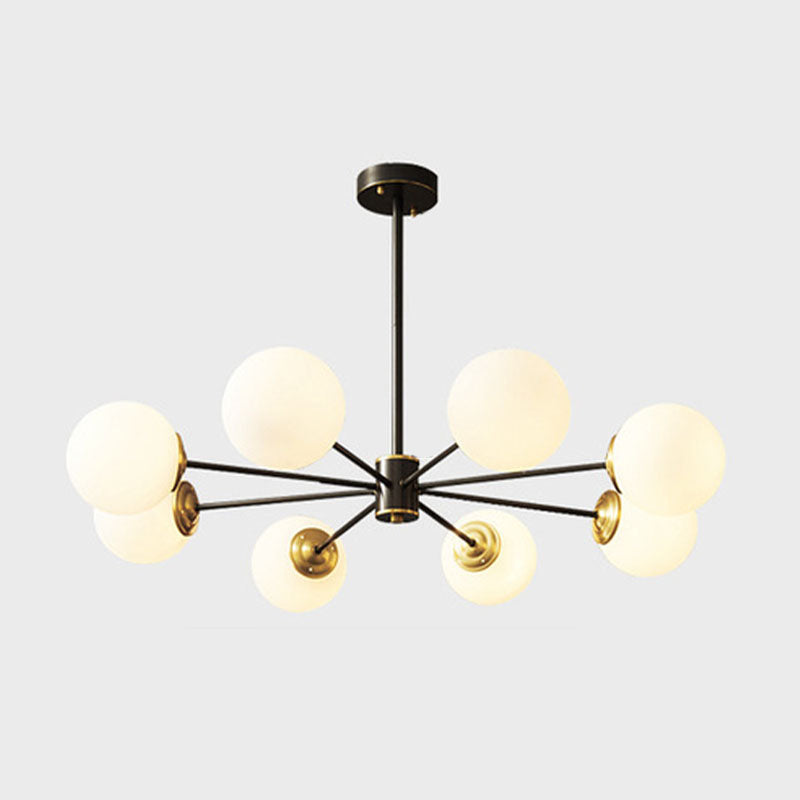 Moderne stijl wit glas kroonluchter verlichting multi -lights bol plafond hanglamp