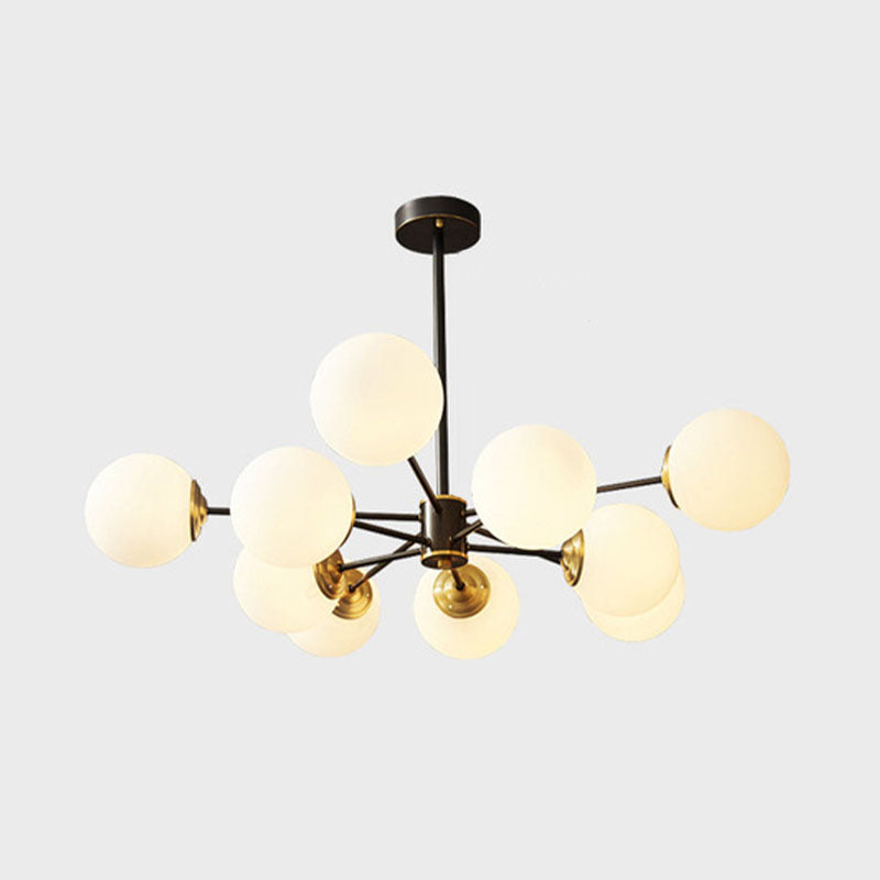 Moderne stijl wit glas kroonluchter verlichting multi -lights bol plafond hanglamp