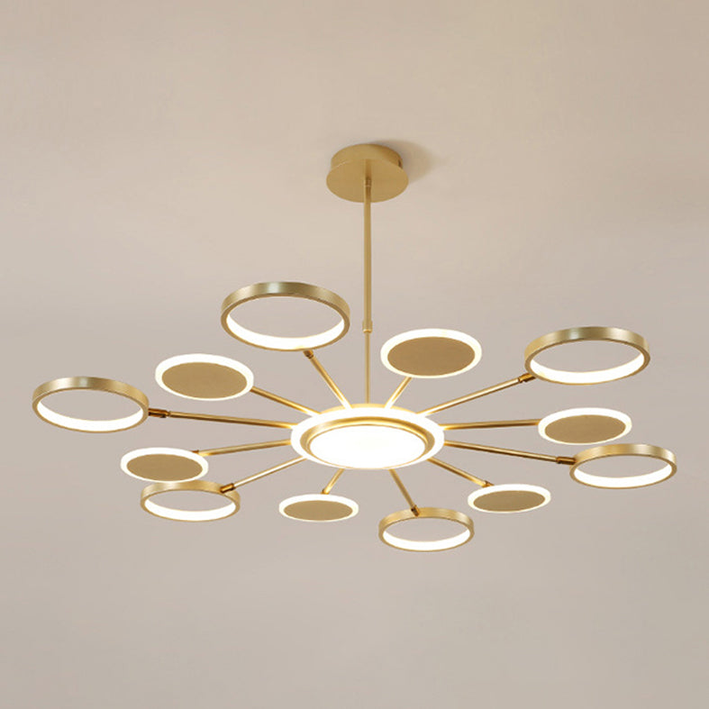 Postmoderne stijl LED kroonluchter licht multi -lichten metaal acryl hanger licht voor woonkamer