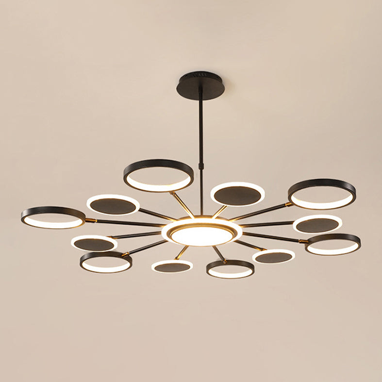 Postmoderne stijl LED kroonluchter licht multi -lichten metaal acryl hanger licht voor woonkamer