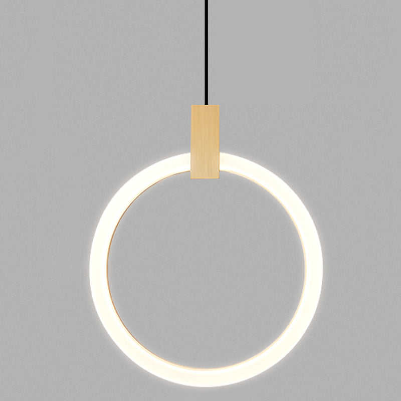 Modernist Hanging Light Ring Shape Acrylic Pendant Lamp for Foyer Bedroom Living Room