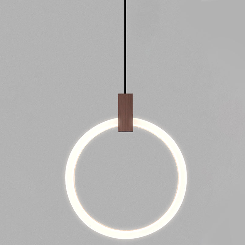 Modernist Hanging Light Ring Shape Acrylic Pendant Lamp for Foyer Bedroom Living Room