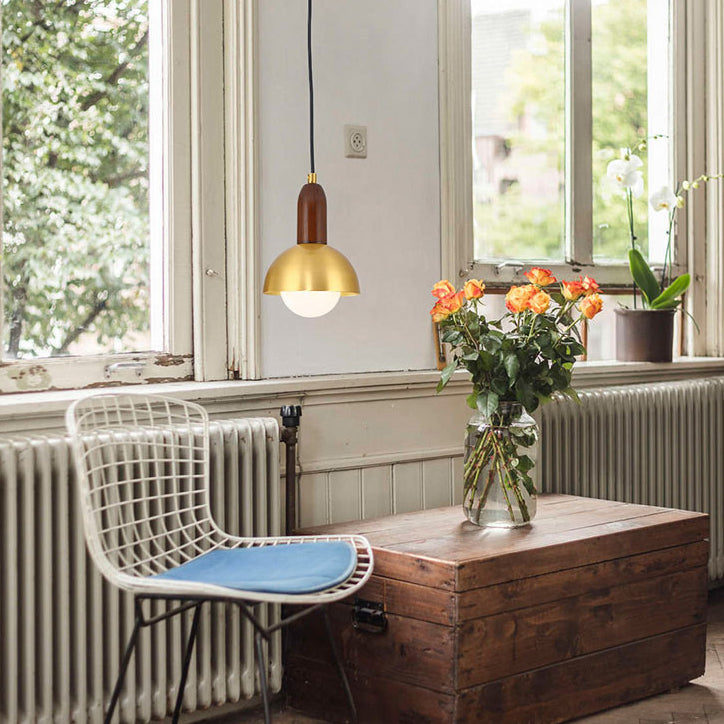 Post-modern Drop Pender Light Simple Style Bowl Forme Métal Métal