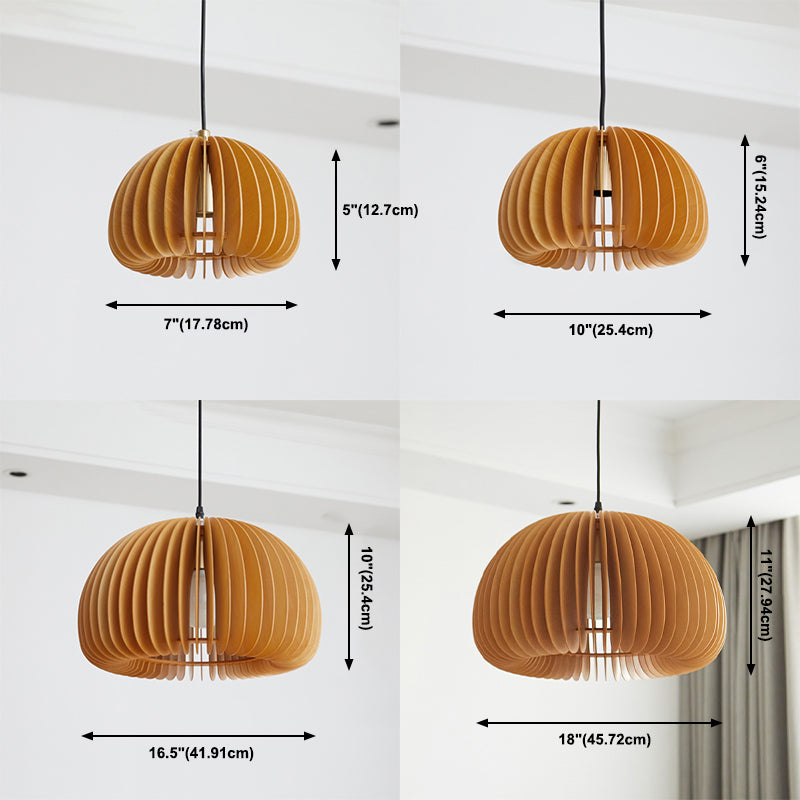 Techo moderno Carril colgante Luz de calabaza de madera Luz colgante para sala de estar para sala de estar