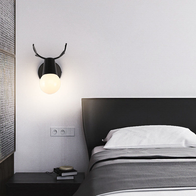 Antler Postmodern Wall Sconce One Bulb Wall Mounted Light Fixture for Sitting Room
