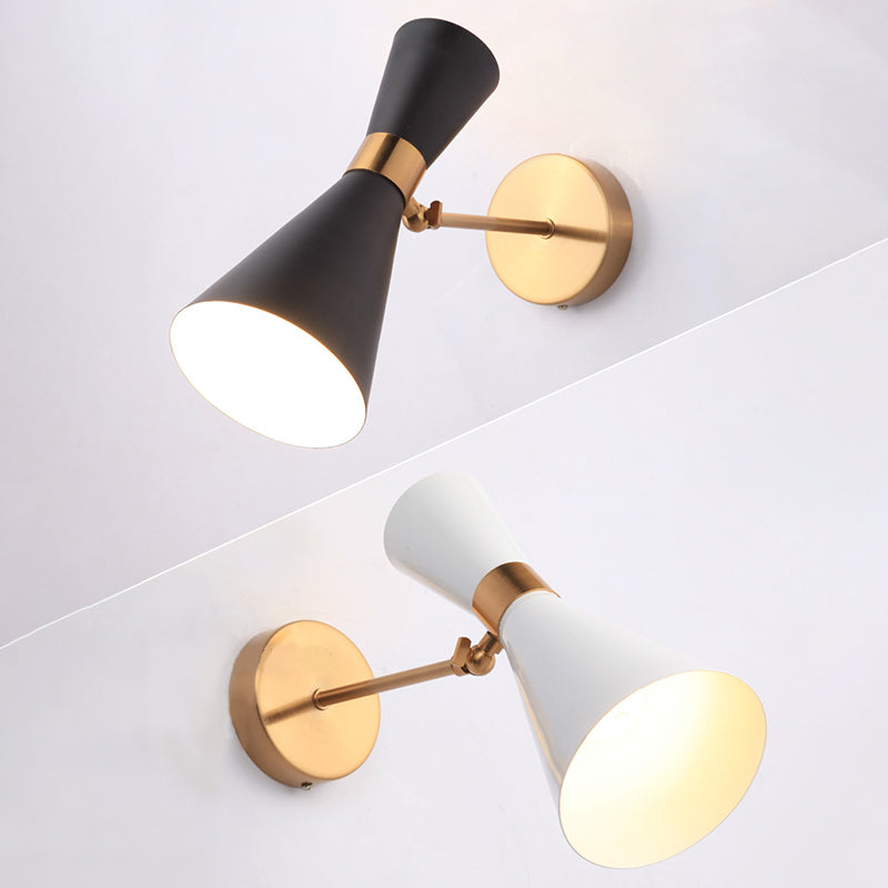 Postmodern Metal Sconce Light Fixtures Single Bulb Wall Lamp for Bedroom Living Room