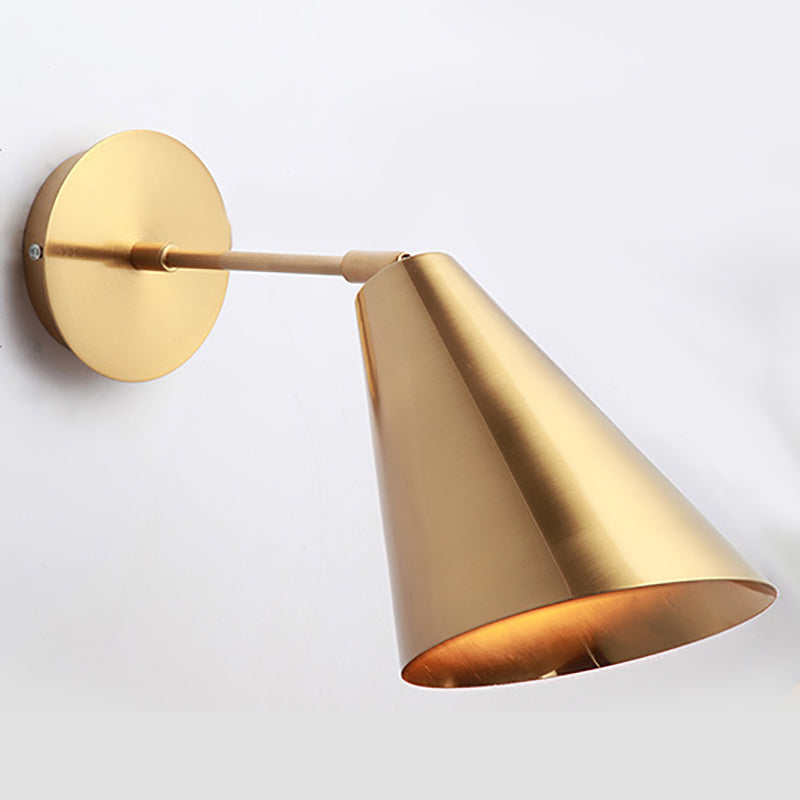 Postmodern Metal Sconce Light Fixtures Single Bulb Wall Lamp for Bedroom Living Room